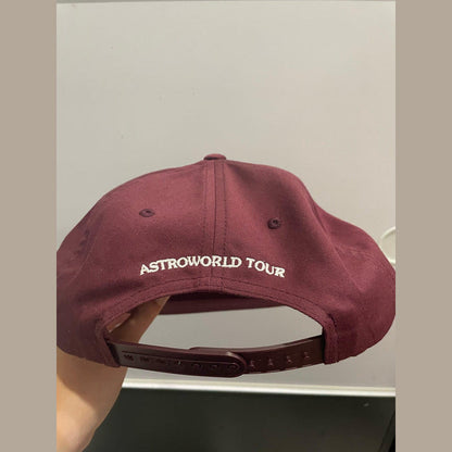 Travis Scott Astroworld Tour Wish You Were Here Hat Maroon - Supra Sneakers