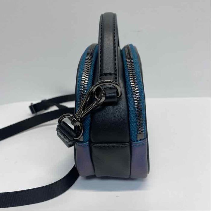 Tumi Voyager Blue Leather Iridescent Crossbody Handbag