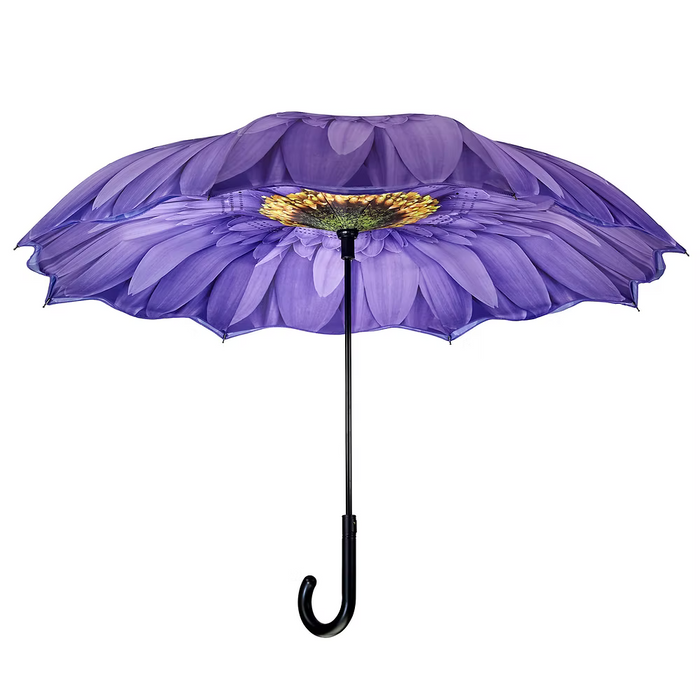 Umbrella - Reverse Close Purple Daisy