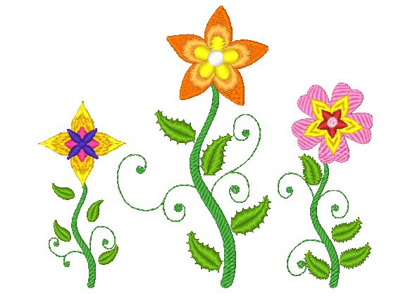 Vintage Flowers [5x7] 11499 Machine Embroidery Designs