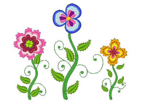 Vintage Flowers [5x7] 11499 Machine Embroidery Designs