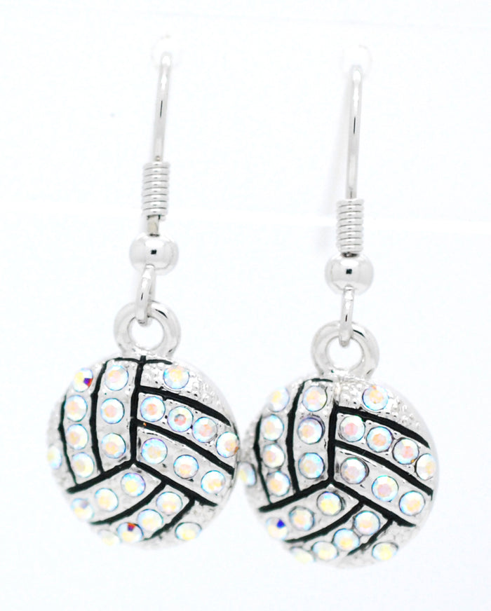 Volleyball Crystal Earrings - DANGLE