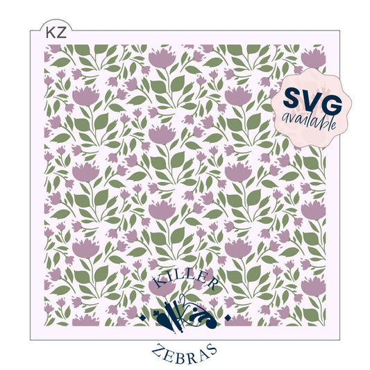 5.5 x 5.5 Stencil Watercolor Floral – Layered Cookie Stencil
