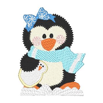 Winter Frolic Penguins [4x4] #  10851