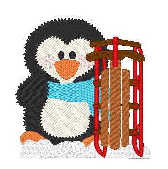 Winter Frolic Penguins [4x4] #  10851