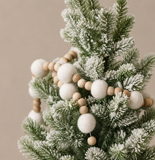 Wool & Wood Pom Pom Garland