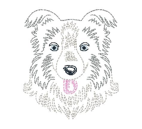 Zig Zag Dogs 2 [4x4] 11404 Machine Embroidery Designs