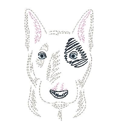 Zig Zag Dogs 2 [4x4] 11404 Machine Embroidery Designs