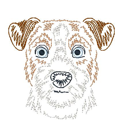 Zig Zag Dogs 2 [4x4] 11404 Machine Embroidery Designs